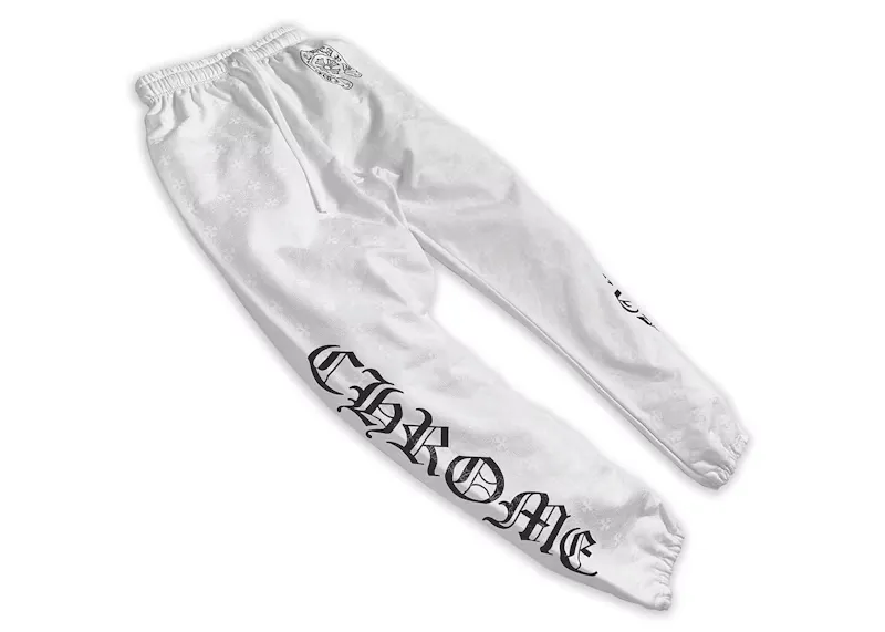 Chrome-Hearts-Plus-Cross-All-Over-Print-Sweatpants-White Chrome Hearts Plus Cross All Over Print Sweatpants White