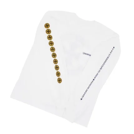 Chrome Hearts Plus Cross Shield Logo L/S T-shirt White/Black