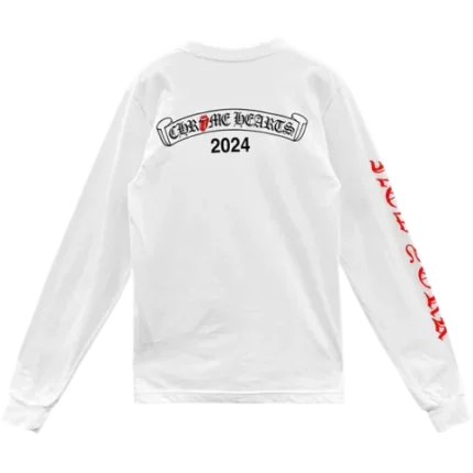 Chrome Hearts Rolling Stones Red Tongue Long Sleeve Tee