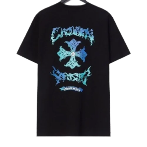 Chrome-Hearts-Sanskrit-Letters-Cross-Black-T-Shirt-1 Chrome Hearts Sanskrit Letters Cross Black T-Shirt