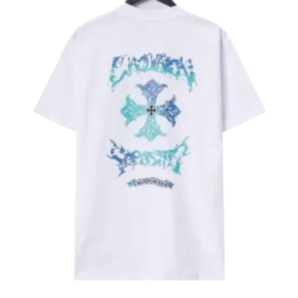 Chrome Hearts Sanskrit Letters Cross White T-Shirt