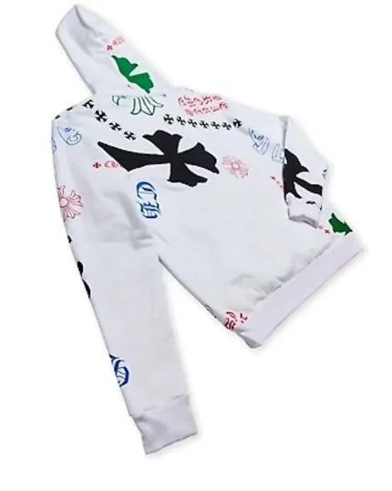 Chrome Hearts Stencil Hoodie White