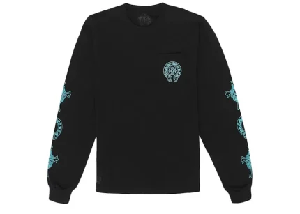 Chrome Hearts Triple Cross Logo L/S T-shirt Black/Blue