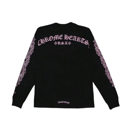 Chrome Hearts USA Pink PPO Thermal Long Sleeve T-Shirt
