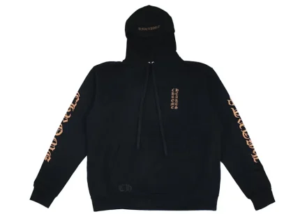 Chrome Hearts Vertical Logo FU Hood Hoodie Black/White