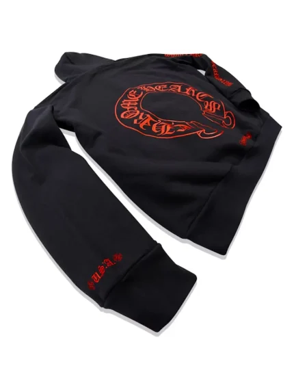 Chrome Hearts Web Exclusive Horse Shoe Hoodie Black/Red