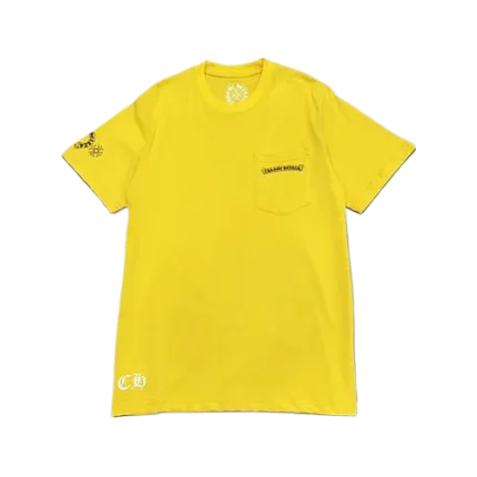 Chrome Hearts Yellow Multicolor Crosses Tee