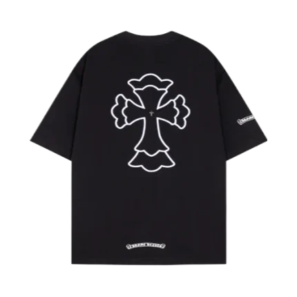 Stylish Chrome Hearts Embroidered Cross Tee