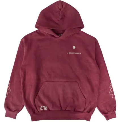 Chrome Hearts x Drake Certified Chrome Hand Dyed Hoodie Washed Red