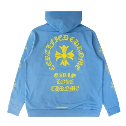 Chrome Hearts x Drake Girls Love Chrome Hoodie Light Blue