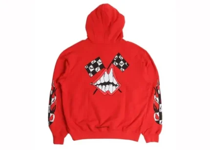 Chrome Hearts x Matty Boy Flames Hoodie Red