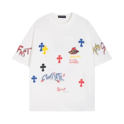 Chrome Hearts Supply The Demand Cross Logo White Tee