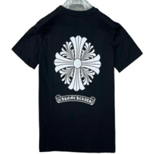Chrome-heart-Black-CH-Cross-T-shirt-1 Chrome Heart Black C-H Cross T-Shirt