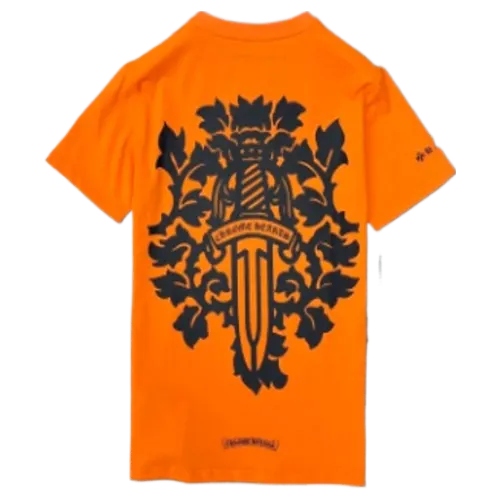 Chrome-heart-Orange-Dagger-T-shirt-1 Chrome Heart Orange Dagger T-Shirt