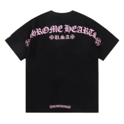Chrome Hearts USA Purple Logo With Pocket T-Shirt