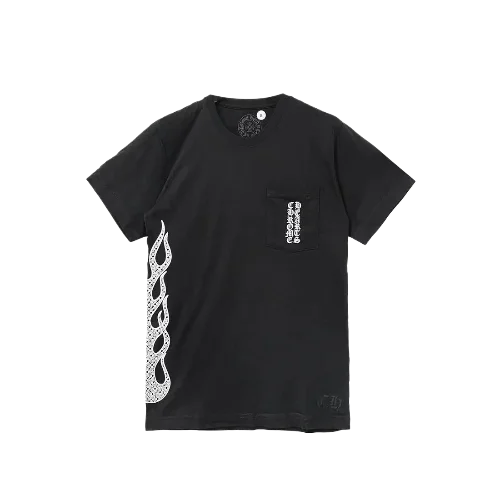 Cross-Flame-Printing-Short-Sleeve-Tee CH Cross Flame Short Sleeve T Shirt