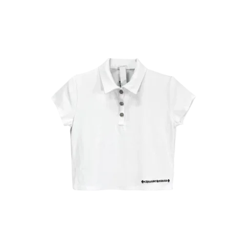 Dagger-Script-Logo-Polo-Tee Chrome Hearts Shirt Polo Tee Dagger Script Logo
