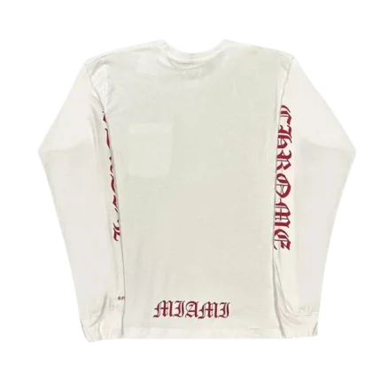 Exclusive Miami Chrome Hearts Neck Logo T Shirt White