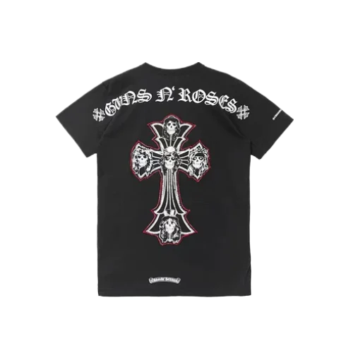 Gun-N-Roses-Black-Cross-Logo-Short-Sleeve-Tee-1 Chrome Hearts Patch Logo Shirt Chrome Hearts Patch Logo Shirt