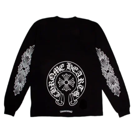 Stylish Chrome Hearts Horseshoe Black Long Sleeve Tee