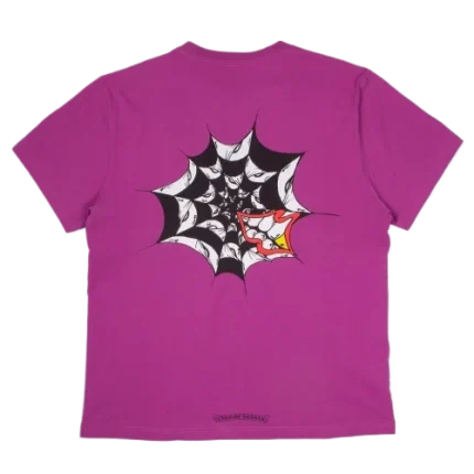 Chrome Hearts Matty Boy Purple Spider Web T-Shirt