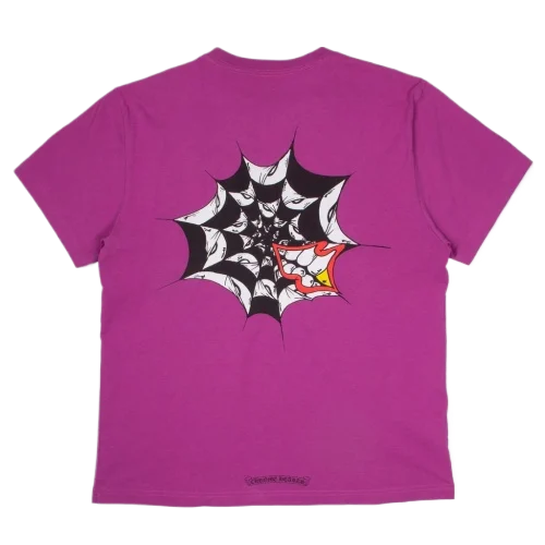 MATTY-BOY-PURPLE-SPIDER-WEB-TEE-1 Chrome Hearts Matty Boy Purple Spider Web T-Shirt