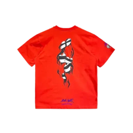 Chrome Hearts Red Flame Short Sleeve T Shirt