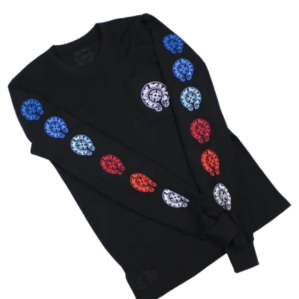 Chrome Multi Color Horseshoe Long Sleeve T Shirt