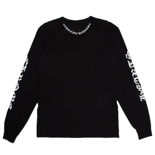 NECK-LOGO-LS-TEE Chrome Hearts Neck Logo LS Tee Long Sleeve T-Shirt