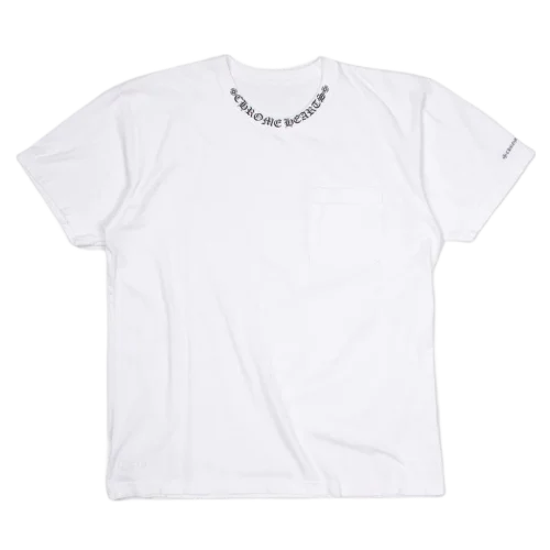 NECK-LOGO-TEE Chrome Hearts Neck Logo White T-Shirt