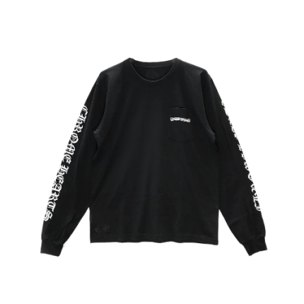 Chrome Hearts Script Scroll Logo Long Sleeve T Shirt