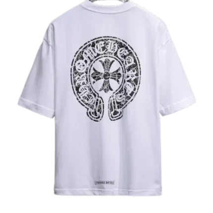 Straight Fit White Short Sleeve T-Shirt Chrome Hearts
