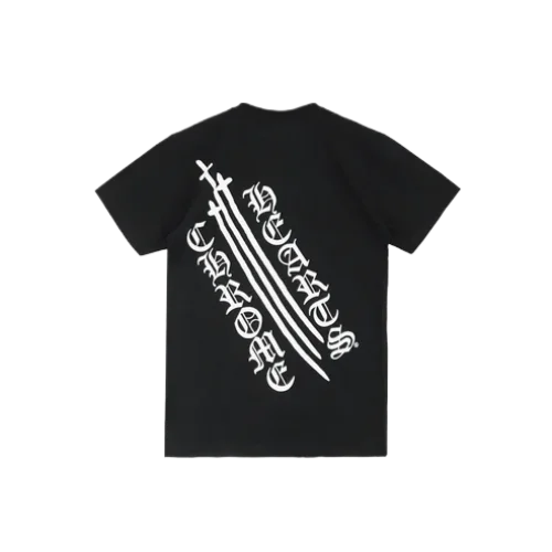 Triple-Cross-On-Back-Short-Sleeve-T-shirt-1-Black Chrome Hearts Triple Cross On Back Short Sleeve T-shirt Black