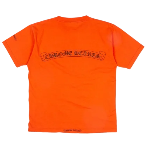VINTAGE-ORANGE-EYE-CHART-POCKET-TEE-1 Chrome Hearts Vintage Orange Eye Chart T-Shirt