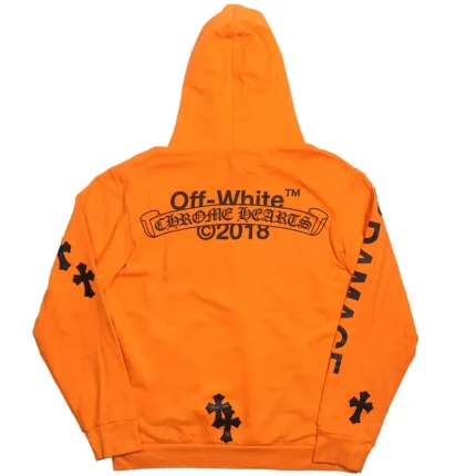Chrome Hearts Off-White Cross Patch Logo Hoodie