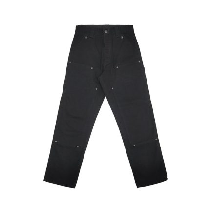 Chrome Hearts Double Knee Carpenter Black Canvas Pants