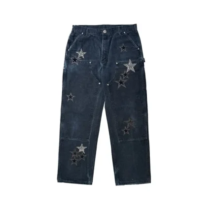 Chrome Hearts Las Vegas Exclusive Black & Checkered Star Jeans