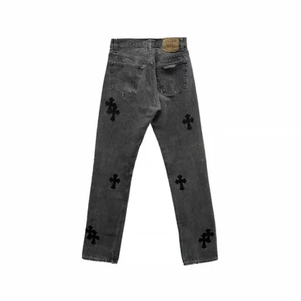 Chrome Hearts Levi's 501 Cemetery Cross Patch Grey Jean