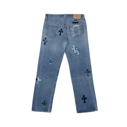 Chrome Hearts Levi's 501 Galaxy Cross Patch Jeans