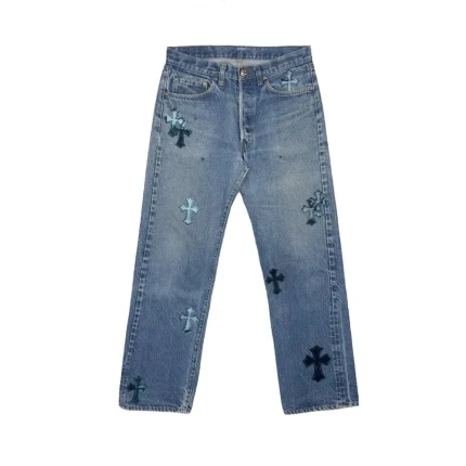 Chrome Hearts Levi&#039;s 501 Galaxy Cross Patch Jeans