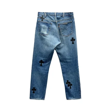 Chrome Hearts Levis 505 Cemetery Cross Patch Jeans
