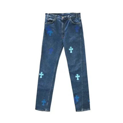 Chrome Hearts Levi's Blue Cross Patch Jeans