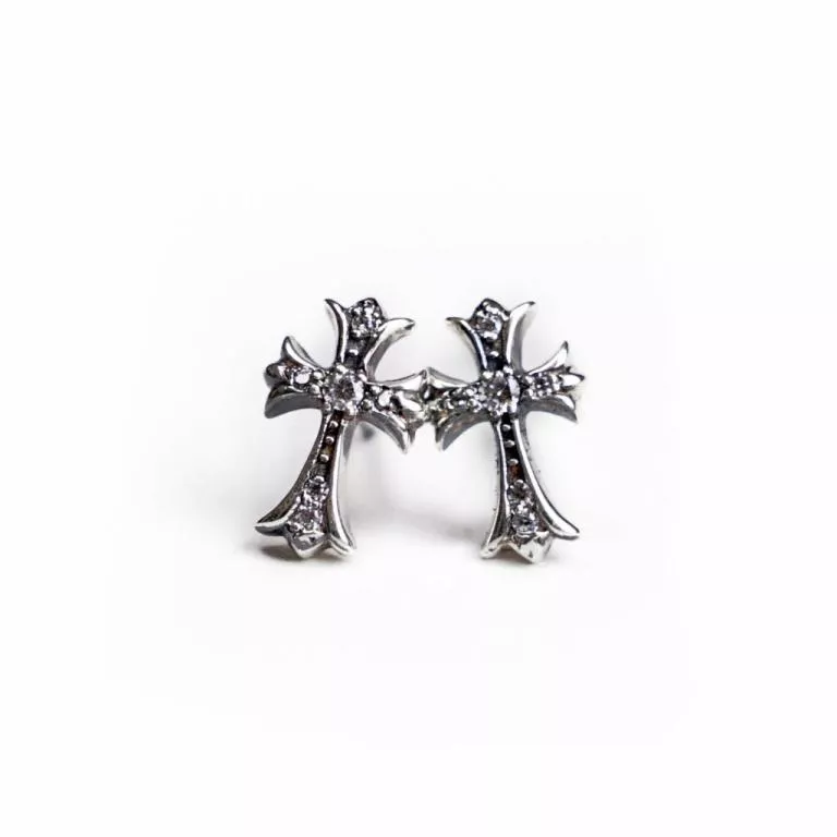 de94a1a1a0093e0118855352095fb1e4.6072 Chrome Hearts Cross Baby Fat Stud Pierce Earrings