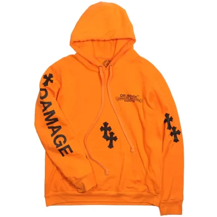 Chrome Hearts Off-White Cross Patch Logo Hoodie