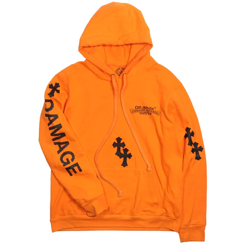 Chrome Hearts Off-White Cross Patch Logo Hoodie Chrome Hearts Off-White Cross Patch Logo Hoodie