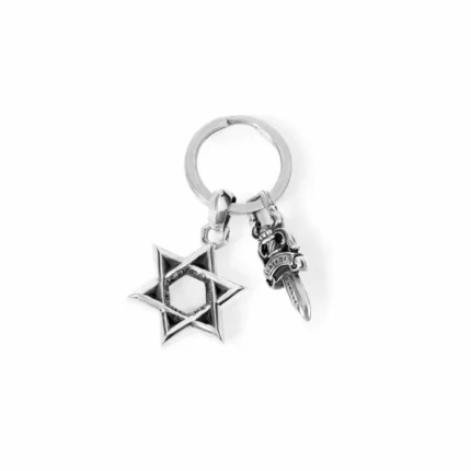 CH STAR OF DAVID AND DAGGER KEY RING