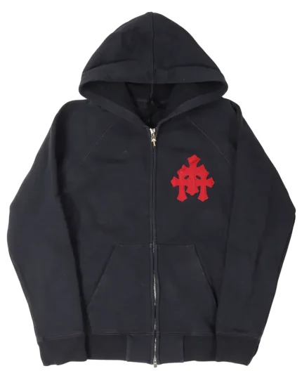Chrome Hearts Paper Jam Cemetery Cross Patch Hoodie