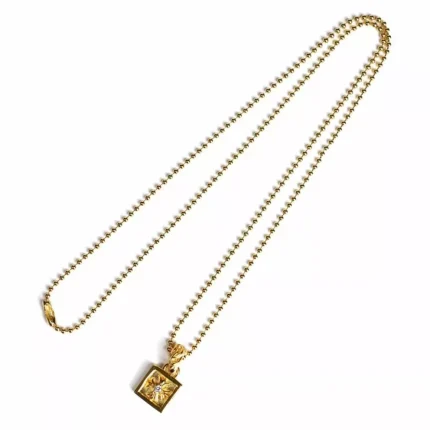 CH 22K GOLD FLAMED PLUS CHARM WITH DIAMONDS