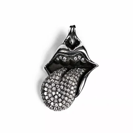 CH ROLLING STONES TONGUE & LIP PENDANT WITH DIAMOND