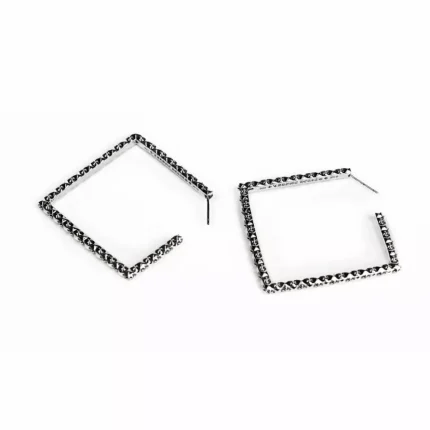 CH PLUS SQUARE HOOP EARRINGS